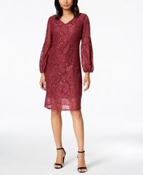 Ny Collection Petite Lace A-Line Dress