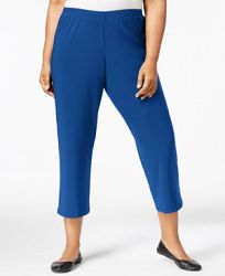 Alfred Dunner Plus Size Royal Street Cropped Pull-On Pants