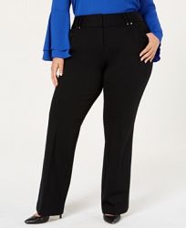 Alfani Plus Size Ponte-Knit Bootcut Pants, Created for Macy's