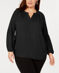 Ny Collection Plus Size Balloon Sleeve Top