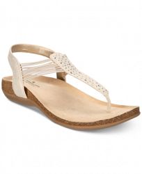 Bandolino Honour B-Flexible Wedge T-strap Sandals Women's Shoes