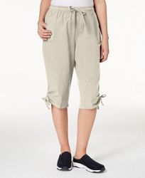 Karen Scott Ruched Leg Skimmer Shorts, Created for Macy's
