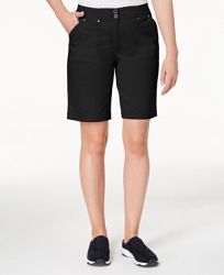 Karen Scott Ribbed-Waist Utility Shorts, Created for Macy's