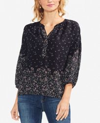 Vince Camuto Mixed-Print Top