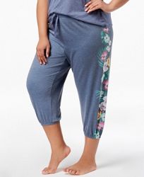 Jenni by Jennifer Moore Plus Size Cropped Pajama Jogger Pants, Created for Macy's