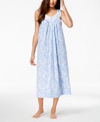 Charter Club Long Lace-Trim Nightgown, Created for Macy's