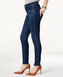 I. n. c. Curvy-Fit Racing-Stripe Skinny Jeans, Created for Macy's