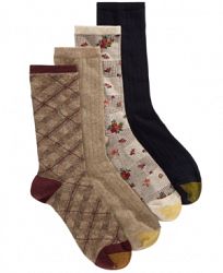 Gold Toe 4-Pk. Glen Plaid Crew Socks 5975F, Created for Macy's