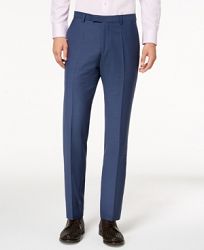 Hugo Boss Men's Modern-Fit Blue Mini-Check Suit Pants
