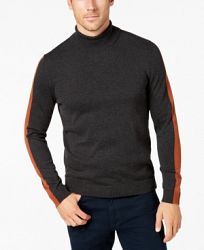 Alfani Men's Striped-Sleeve Turtleneck Sweater, Created for Macy's
