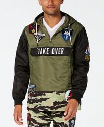 Reason Men's Take Over Camo Colorblocked Hooded Track Jacket