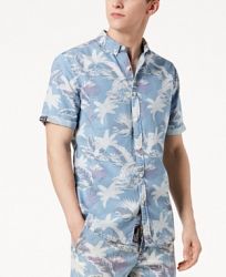 Superdry Men's Miami Loom Palm-Print Shirt