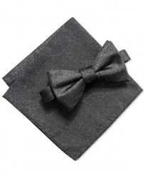Alfani Men's Solid Pre-Tied Bow Tie & Solid Pocket Square Set, Created for Macy's