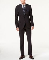Nick Graham Men's Slim-Fit Stretch Charcoal Solid Suit