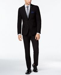 Nick Graham Men's Slim-Fit Stretch Black Solid Suit