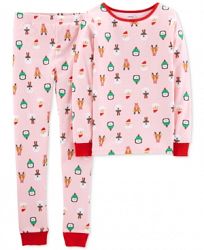 Carter's Little & Big Girls 2-Pc. Holiday Snug-Fit Cotton Pajama Set