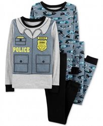 Carter's Little & Big Boys 4-Pc. Police Cotton Pajama Set