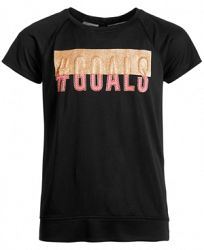 Ideology Big Girls Plus Graphic-Print Keyhole T-Shirt, Created for Macy's
