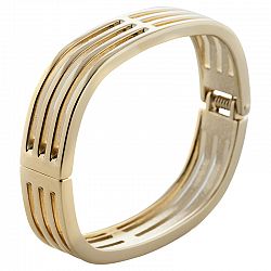 Dash of Gold Rectangle Bracelet - Gold Tone