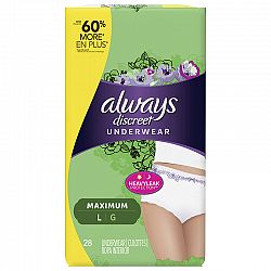 Always Discreet Underwear Maximum - Large - 28's