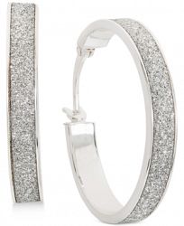Giani Bernini Glitter Hoop Earrings, Created for Macy's
