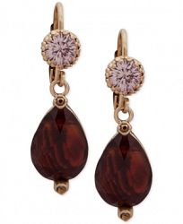 lonna & lilly Gold-Tone Pave & Stone Drop Earrings