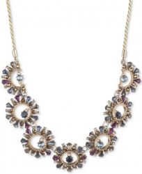 Marchesa Gold-Tone Stone & Crystal 30-1/2" Statement Necklace