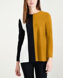 Alfani Petite Colorblocked Sweater, Created for Macy's