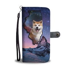 Akita Dog Print Wallet Case-Free Shipping-IL State - LG Q6