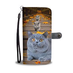 Amazing British Shorthair Cat Print Wallet Case-Free Shipping - Samsung Galaxy S6