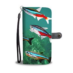 Amazing Neon Tetra Fish Print Wallet Case-Free Shipping - Samsung Galaxy S7