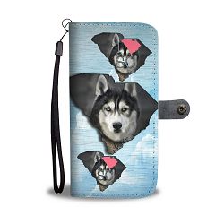 Amazing Siberian Husky Dog Print Wallet Case-Free Shipping-SC State - iPhone 6 / 6s