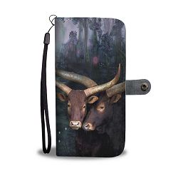 Ankole Watusi Cattle (Cow) Print Wallet Case-Free Shipping - iPhone 5 / 5s / 5c / SE / SE 2