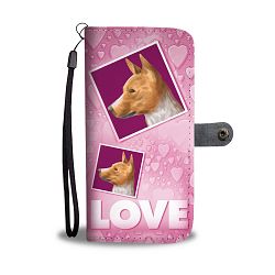 Basenji Dog with Love Print Wallet Case-Free Shipping - OnePlus 5 / 5T