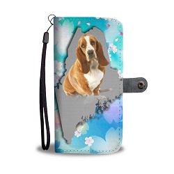 Basset Hound Dog Print Wallet Case-Free Shipping-ME State - Samsung Galaxy S6 Edge PLUS