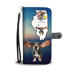 Basset Hound Print Wallet Case-Free Shipping-IL State - LG G4