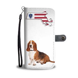 Basset Hound Print Wallet Case-Free Shipping-MA State - LG G6
