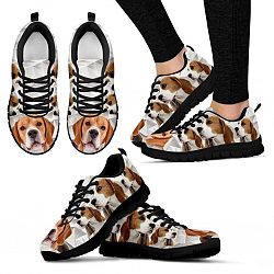 Beagle Dog Print (Black/White) Running Shoes For Women-Express Delivery - Women's Sneakers - Black - Beagle Dog Print (Black) Running Shoes For Women-Free Shipping-Express Delivery / US10 (EU41)