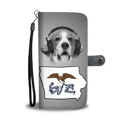 Beagle Dog Print Wallet Case- Free Shipping-IA State - iPhone 5 / 5s / 5c / SE / SE 2