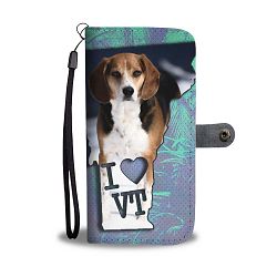 Beagle Dog Print Wallet Case-Free Shipping-VT State - Google Pixel XL 2