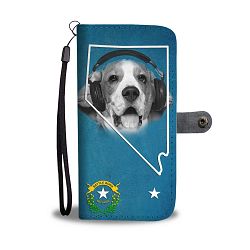Beagle Print Wallet Case- Free Shipping-NV State - HTC Bolt