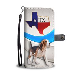 Beagle Walking Print Wallet Case-Free Shipping-TX State - LG Q6