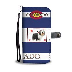 Bearded Collie Print Wallet Case-Free Shipping-CO State - LG Q8