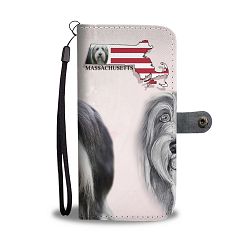 Bearded Collie Print Wallet Case-Free Shipping-MA State - Samsung Galaxy S5