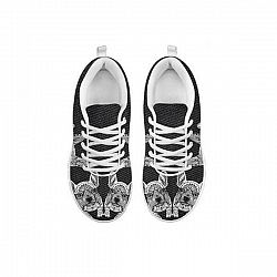Black&White French Bulldog Print Running Shoes For Women-Free Shipping-For 24 Hours Only - Women's Sneakers - White - Black&White French Bulldog Print Running Shoes For Women-Free Shipping / US11 (EU42)