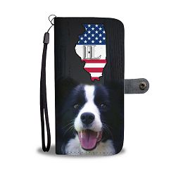 Border Collie Print Wallet Case-Free Shipping-IL State - iPhone 6 Plus / 6s Plus