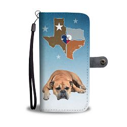 Bullmastiff Dog Print Wallet Case-Free Shipping-TX State - Samsung Galaxy S9