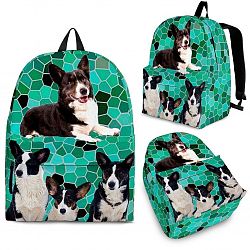 Cardigan Welsh Corgi Dog Print Backpack- Express Shipping - Backpack - Black - Cardigan Welsh Corgi Dog Print Backpack- Express Shipping / Youth (Ages 8 to 12)