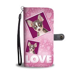 Chihuahua Dog with Love Print Wallet Case-Free Shipping - iPhone 7 / 7s