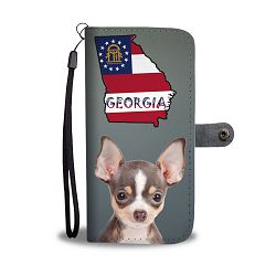 Chihuahua Print Wallet Case-Free Shipping-GA State - LG V30